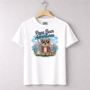 Bear Papa camping - Design ID:76250678 White