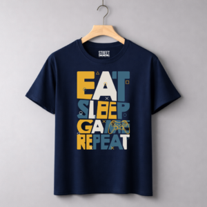 Eat Sleep Game Repeat – Design ID:12026258 Blue