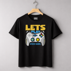 Lets Play Video Game – Design ID:24092184 Black