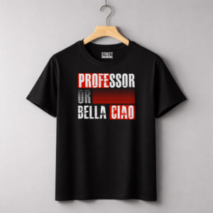 Money Heist Professor Bella Ciao - Design ID:66624941 Black