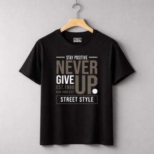 Never Give Up – Design ID:12042964 Black