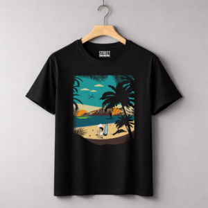 Summer Beach Painting – Design ID:29634117 Black