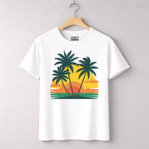 Summer Beach Palm Tree – Design ID:71081090 White