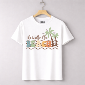 Life is Better at The Beach – Design ID:23642376 White