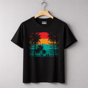 Palm Tree Couple – Design ID:22160916 Black